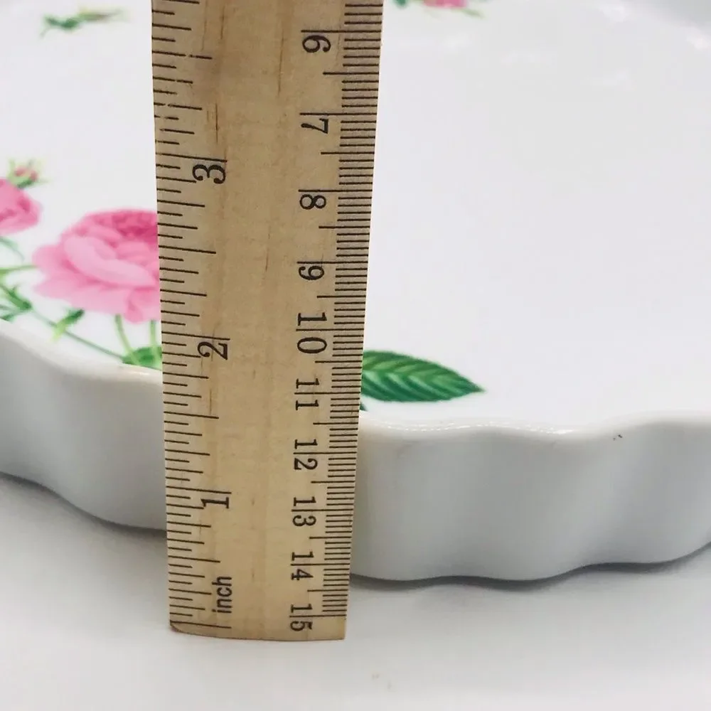 Christineholm porcelain rose 9 1/2” fluted pie torte tart quiche baking dish.